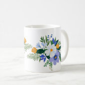 Mug Bouquet floral violet orange (Devant droit)