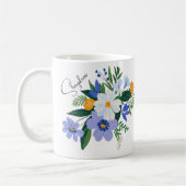 Mug Bouquet floral violet orange (Gauche)