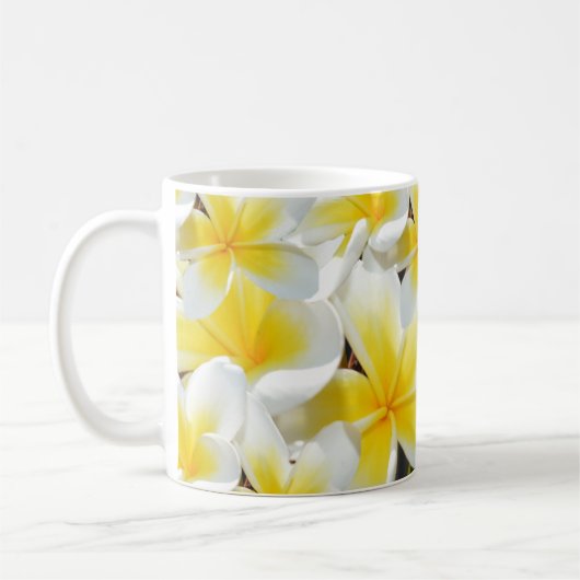 Mug Bouquet Frangipani jaune, (Gauche)