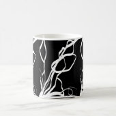 Mug Bouquet Noir : Abstrait noir et blanc (Centre)