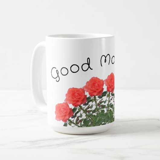 Mug - Bouquet of Pink Roses Koffiemok (Voorkant links)