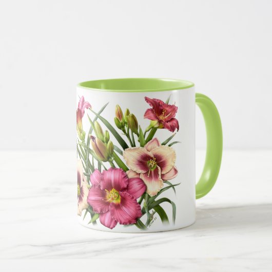 Mug Bouquet Red Daylily (Devant droit)