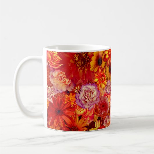 Mug Bouquet Rojo brillant Floral Rich Rouge Hot Daisée (Gauche)