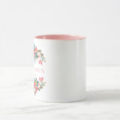 Mug Bouquet rose avec nom (Centre)