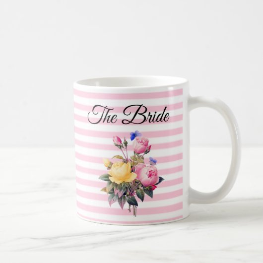 Mug Bouquet Rose de mariée Bouquet personnalisé (Droite)