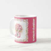 Mug Bouquet rose et blanc (Devant gauche)