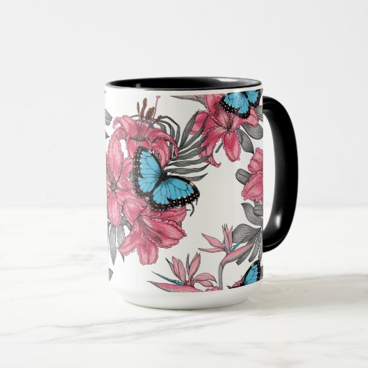 Mug Bouquet tropical (Devant droit)