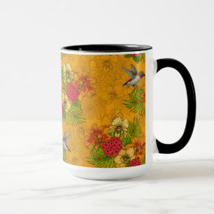 Mug Bouquet tropical et colibris 2