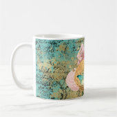 Mug Bouquet vintage floral et papillon (Gauche)