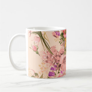Mug Bouquets motif rococo sans couture. Belle bouque