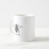 Mug Bourdon noir ouvrier abeille à miel (Devant gauche)