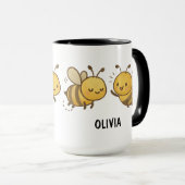 Mug Bourdons dessinés à la main personnalisés mignons (Devant droit)