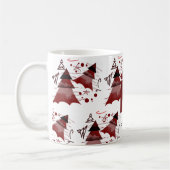 Mug Bourgogne Arbre de Noël Motif Monogramme (Gauche)