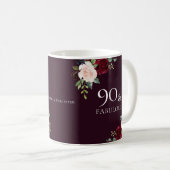 Mug Bourgogne Blush Womans 90e anniversaire fête cadea (Devant droit)