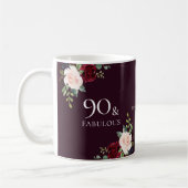 Mug Bourgogne Blush Womans 90e anniversaire fête cadea (Gauche)
