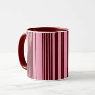 Mug Bourgogne et motif à rayures roses