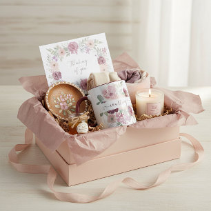 Mug Bourgogne et rose aquarelle florale personnalisée
