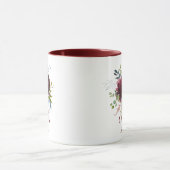 Mug Bourgogne Marine Floral Bridesmaid Cadeau (Centre)