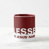 Mug Bourgogne Moderne BÉNÉFICIÉ Au Nom De Jésus Chréti (Centre)