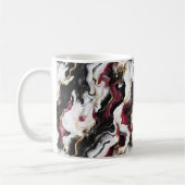Mug Bourgogne Noir Blanc Tourbillon Abstrait (Gauche)