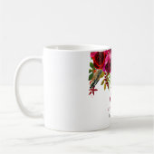 Mug Bourgogne rose Floral 80e anniversaire Guest Gift (Gauche)