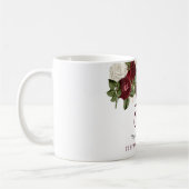 Mug Bourgogne Rouge Blanc Rose 80e anniversaire Favor  (Gauche)