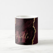 Mug Bourgogne Rouge & Or Faux Parties scintillant Marb (Centre)