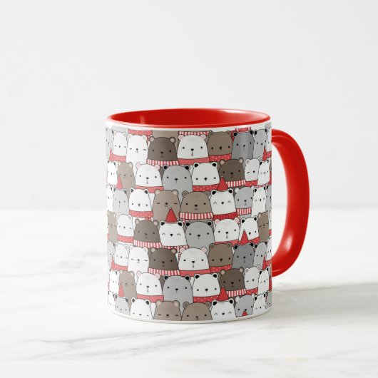 Mug Bours de Noël mignons (Devant droit)