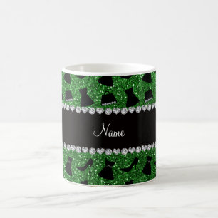 Mug Bourse verte nommée faite sur commande de robe de