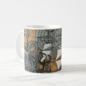 Mug Boussole Rose Vintage Nautique Octopus Ship (Devant gauche)