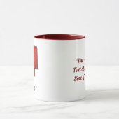 Mug Bouteille à café à cassettes rouges (Centre)