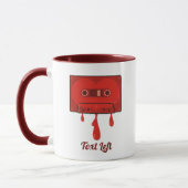Mug Bouteille à café à cassettes rouges (Gauche)