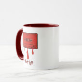 Mug Bouteille à café à cassettes rouges (Devant gauche)