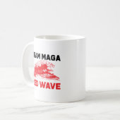 Mug Bouteille à café à vague rouge maga (Devant gauche)
