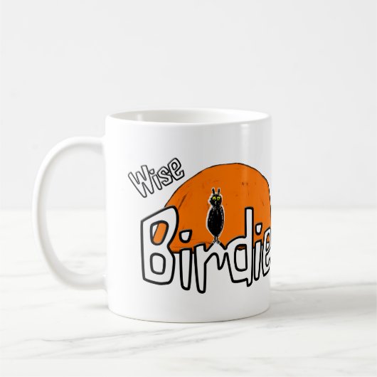 Mug Bouteille à café aux oiseaux (Gauche)