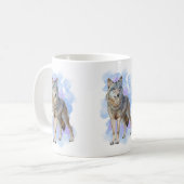 Mug Bouteille à café de la faune du loup (Devant gauche)