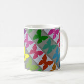Mug Bouteille à café design papillon coloré (Devant droit)
