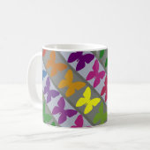 Mug Bouteille à café design papillon coloré (Devant gauche)
