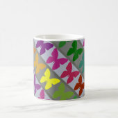 Mug Bouteille à café design papillon coloré (Centre)
