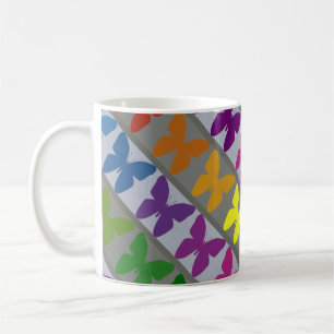 Mug Bouteille à café design papillon coloré