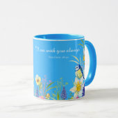 Mug Bouteille à café fleuri avec bible (Devant droit)