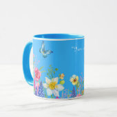Mug Bouteille à café fleuri avec bible (Devant gauche)