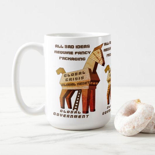 Mug Bouteille à café Global Reset (Avec donut)