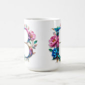 Mug Bouteille à café lettre B fleurie (Centre)