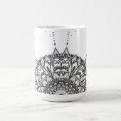 Mug Bouteille à café mandala noir et blanc (Centre)