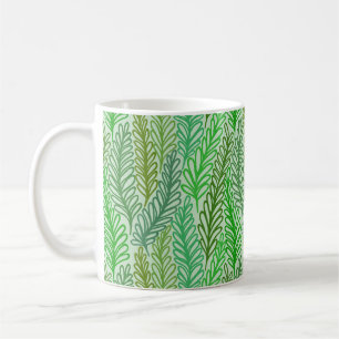 Mug Bouteille à feuilles vertes