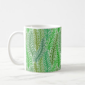 Mug Bouteille à feuilles vertes