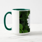 Mug Bouteille à fleurs blanches - choisissez style et (Gauche)