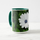 Mug Bouteille à fleurs blanches - choisissez style et (Devant gauche)
