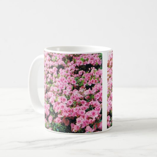 Mug Bouteille à fleurs rose (Devant gauche)